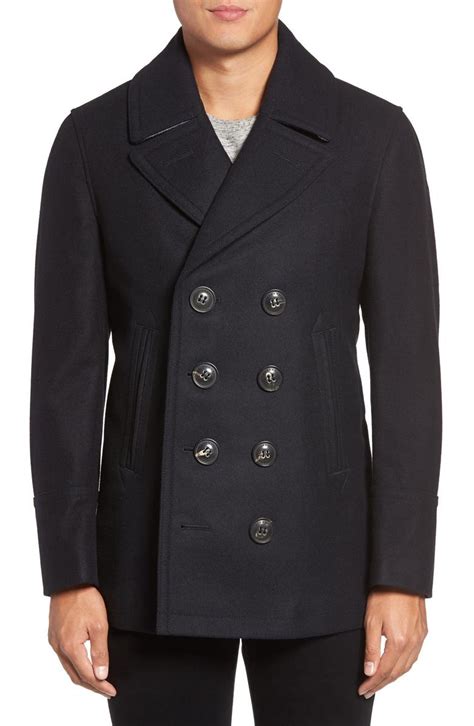 burberry kirkham virgin wool & cashmere peacoat|Burberry Wool Coats for Women .